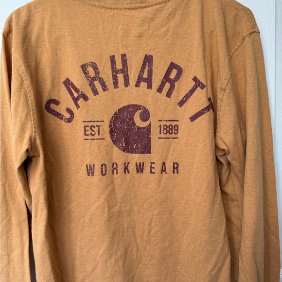 Carhartt Tan Long Sleeve Workwear Shirt - Picture 2 of 8